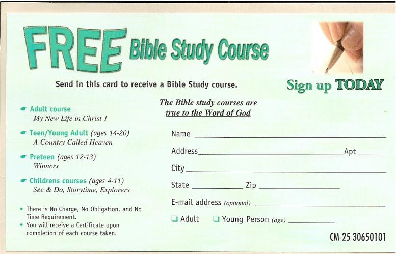 Free Bible Study Lessons